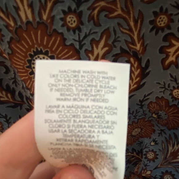 Cabi Womens Provincial Floral Bohemian Shift Dress Size S Blue Rust Feminine - Picture 11 of 11